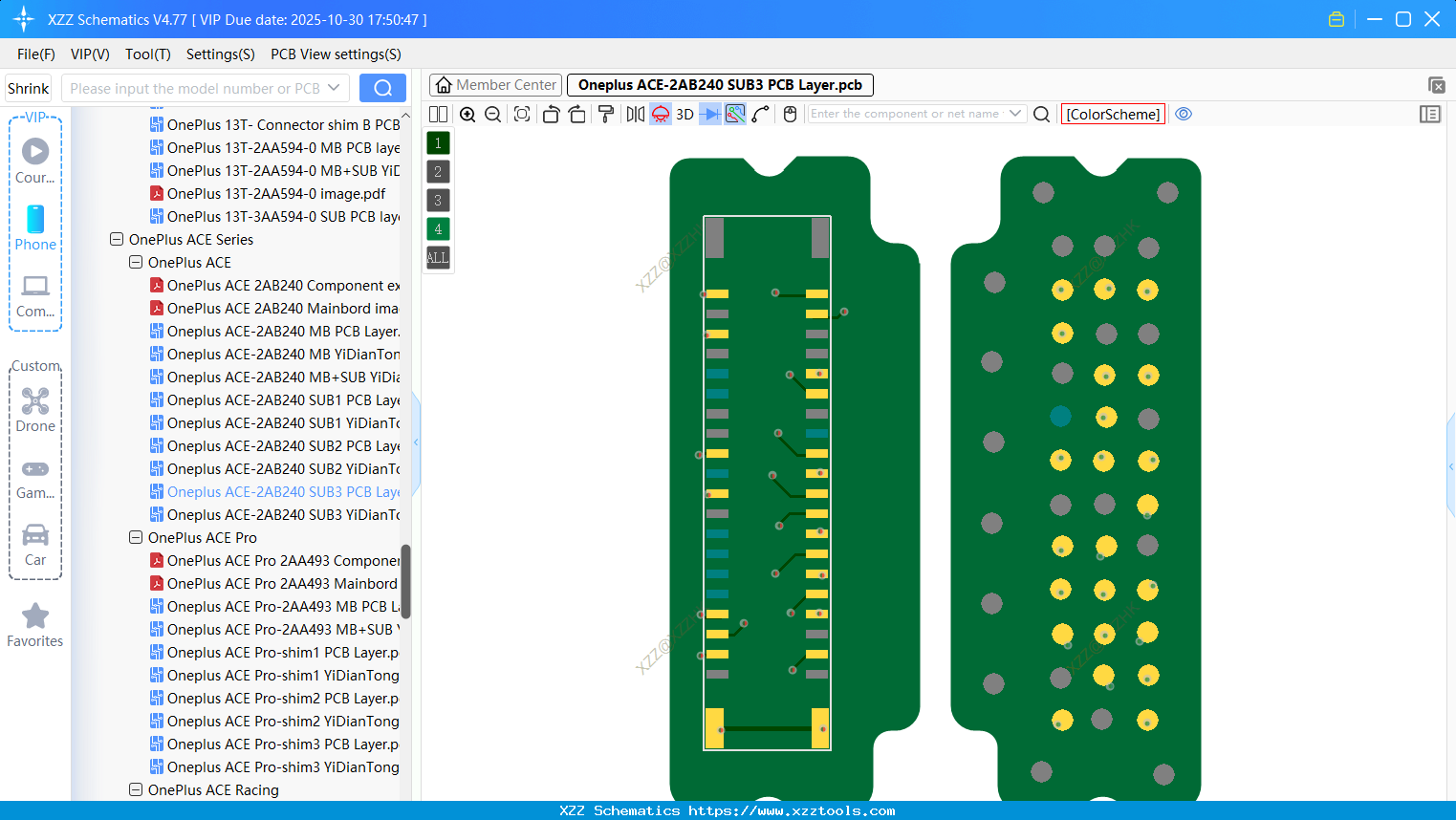 Oneplus ACE-2AB240 SUB3 PCB Layer